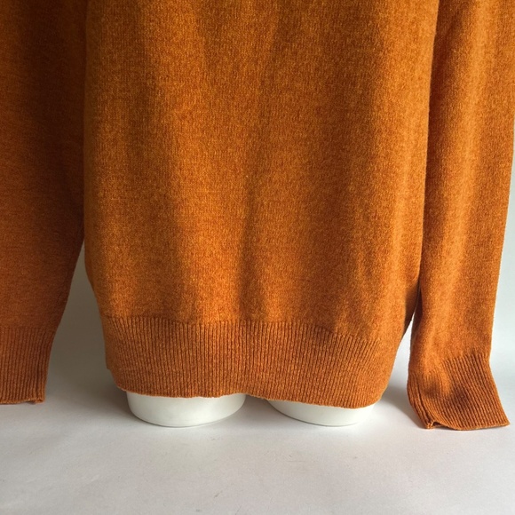 New Men’s J. Crew Burn Orange 100% Lamb Wool Pullover size L - Picture 3 of 11